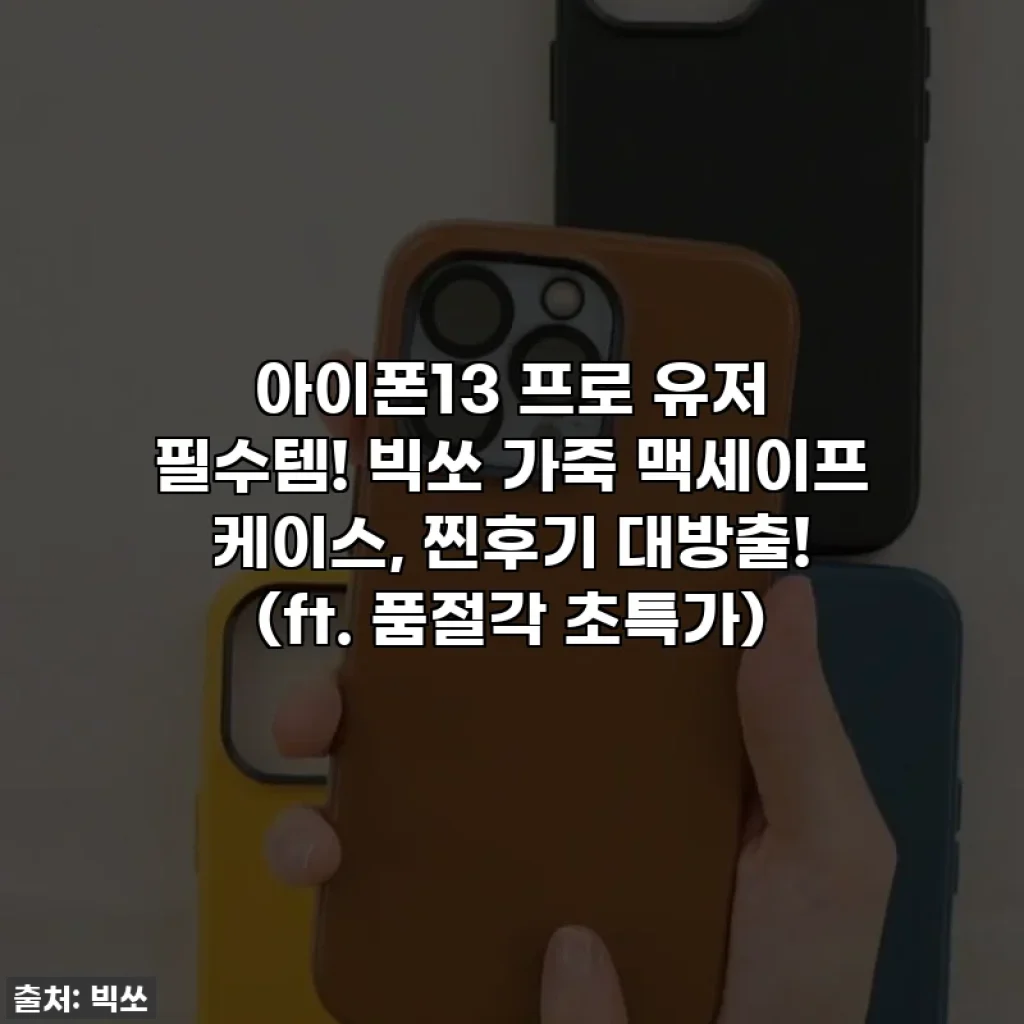 아이폰13 프로 유저 필수템! 빅쏘 가죽 맥세이프 케이스, 찐후기 대방출! (ft. 품절각 초특가)
