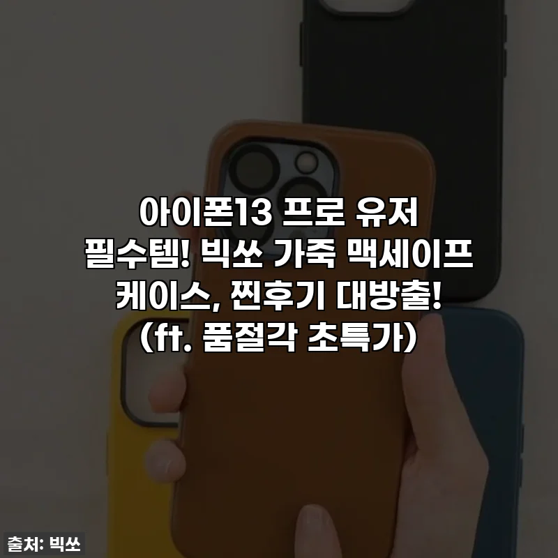아이폰13 프로 유저 필수템! 빅쏘 가죽 맥세이프 케이스, 찐후기 대방출! (ft. 품절각 초특가)