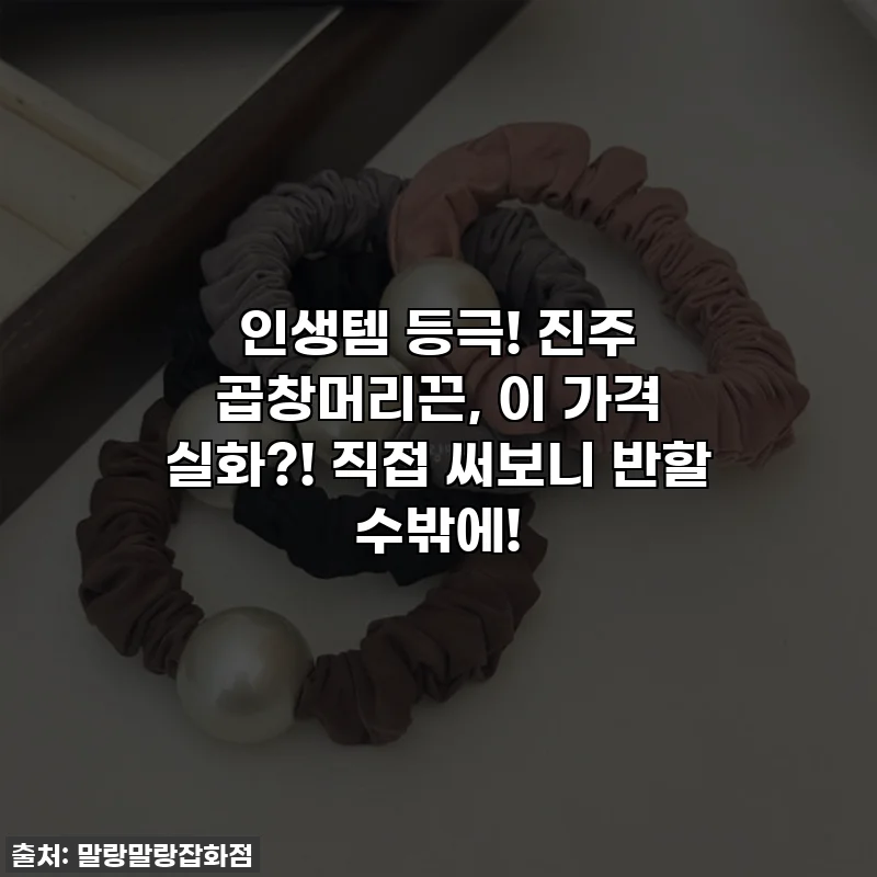 인생템 등극! 진주 곱창머리끈, 이 가격 실화?! 직접 써보니 반할 수밖에!
