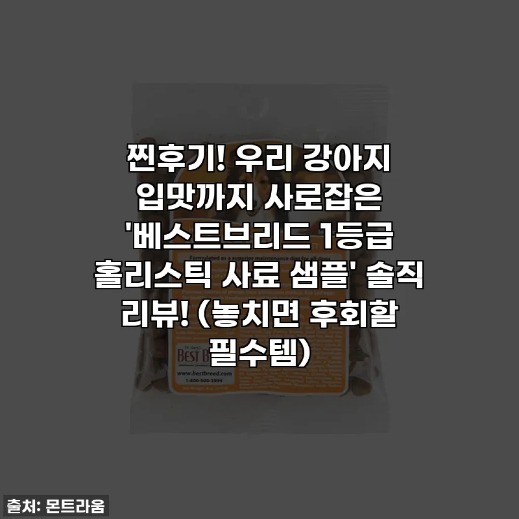 찐후기! 우리 강아지 입맛까지 사로잡은 '베스트브리드 1등급 홀리스틱 사료 샘플' 솔직 리뷰! (놓치면 후회할 필수템)