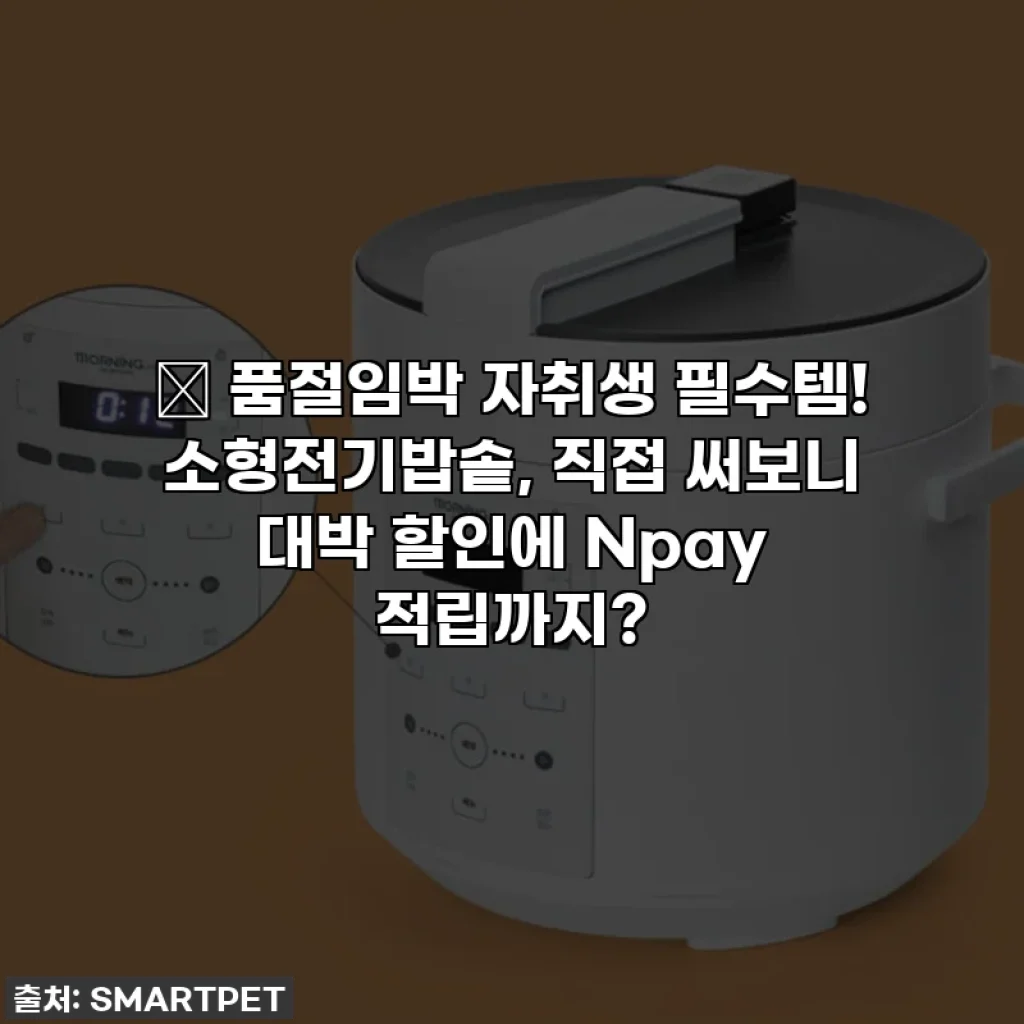 🔥 품절임박 자취생 필수템! 소형전기밥솥, 직접 써보니 대박 할인에 Npay 적립까지?