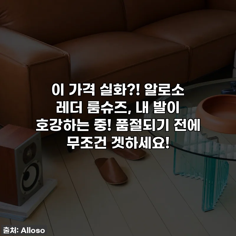 이 가격 실화?! 알로소 레더 룸슈즈, 내 발이 호강하는 중! 품절되기 전에 무조건 겟하세요!