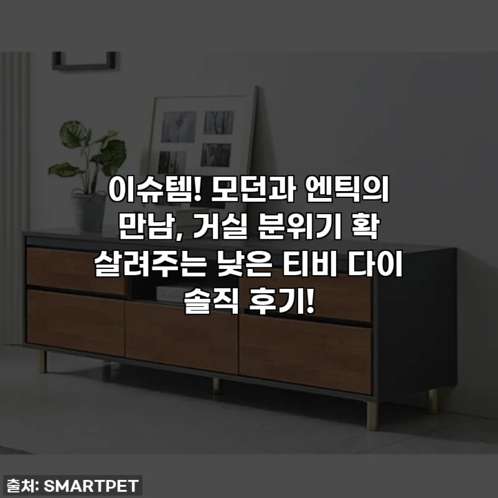 이슈템! 모던과 엔틱의 만남, 거실 분위기 확 살려주는 낮은 티비 다이 솔직 후기!
