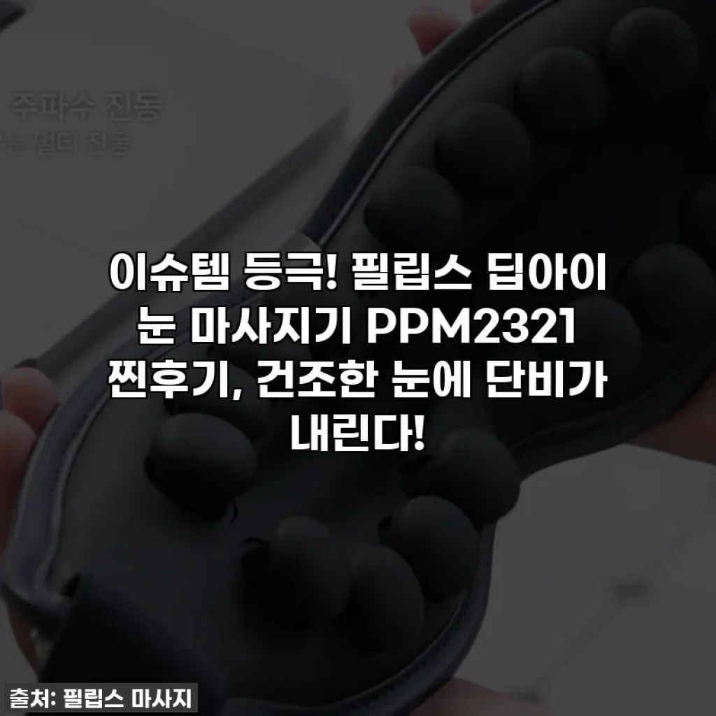 이슈템 등극! 필립스 딥아이 눈 마사지기 PPM2321 찐후기, 건조한 눈에 단비가 내린다!