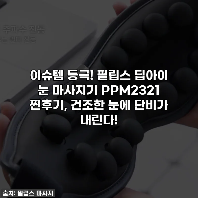 이슈템 등극! 필립스 딥아이 눈 마사지기 PPM2321 찐후기, 건조한 눈에 단비가 내린다!