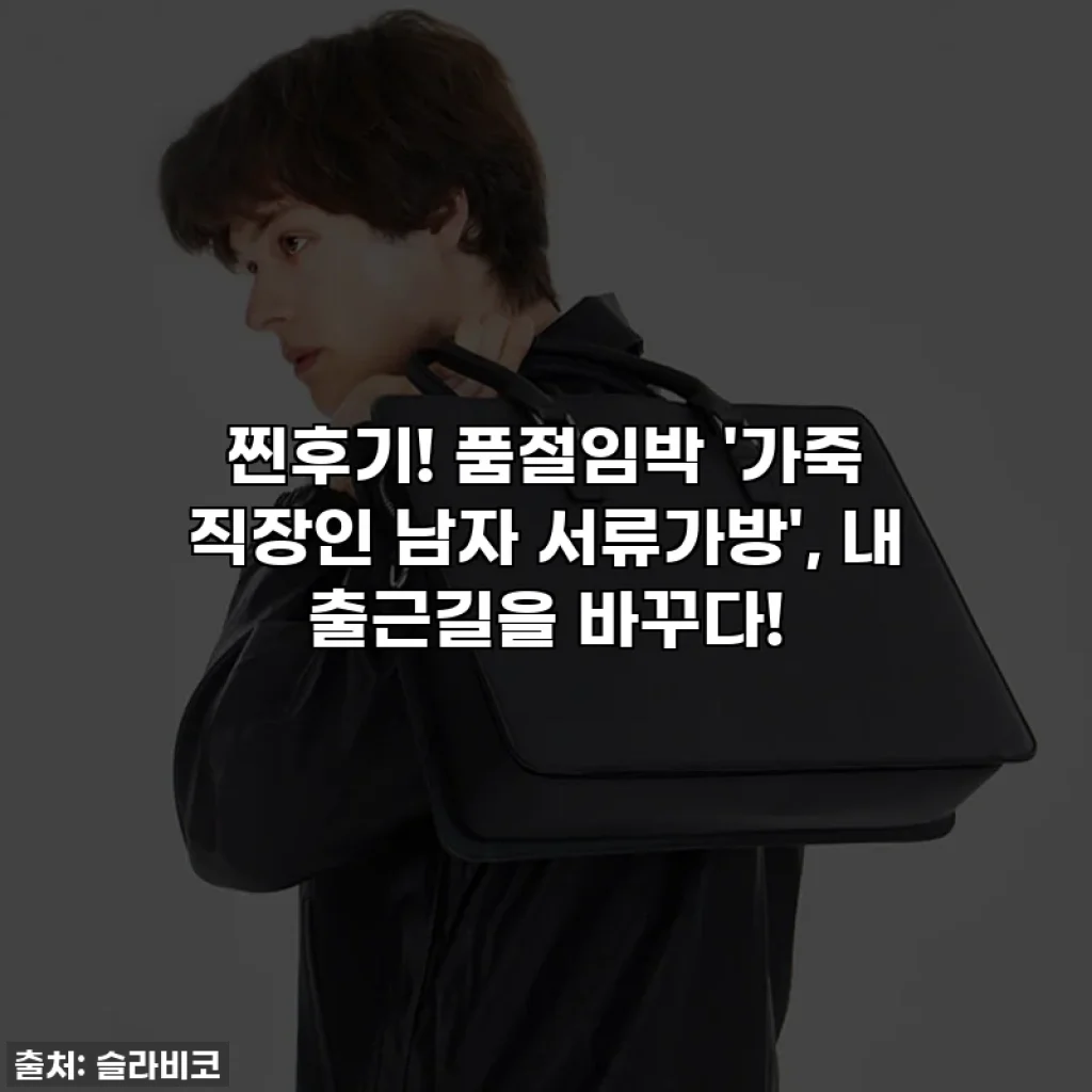 찐후기! 품절임박 '가죽 직장인 남자 서류가방', 내 출근길을 바꾸다!