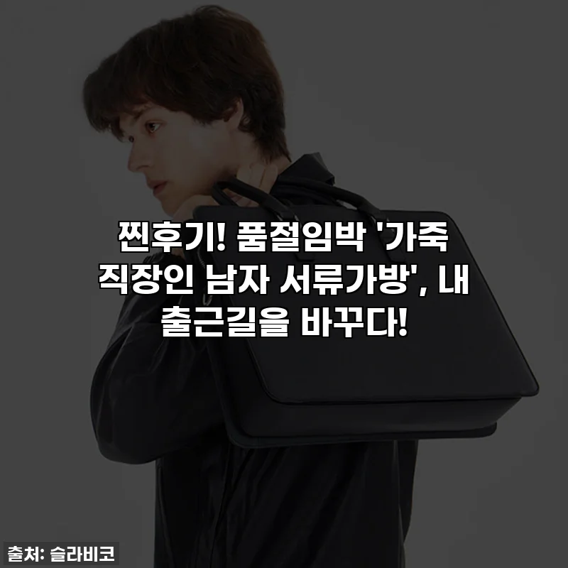 찐후기! 품절임박 '가죽 직장인 남자 서류가방', 내 출근길을 바꾸다!