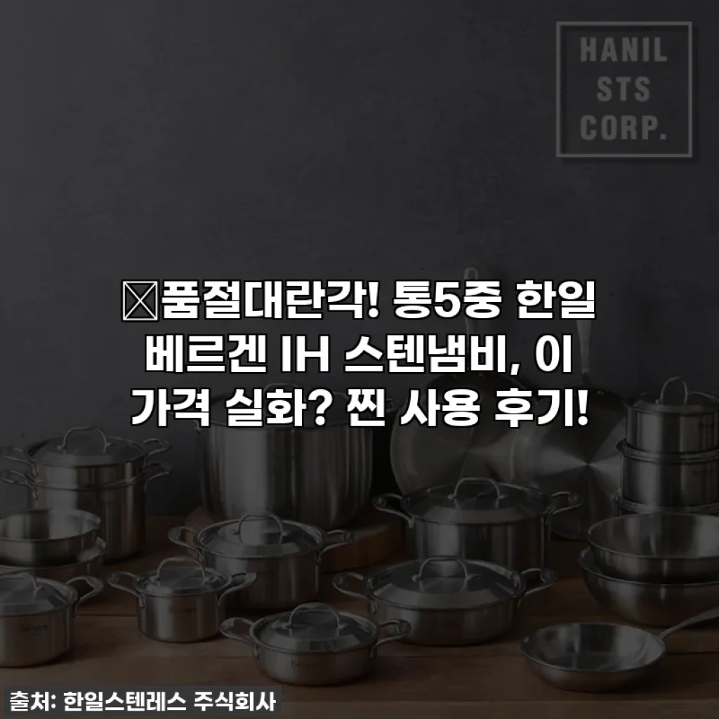 💥품절대란각! 통5중 한일 베르겐 IH 스텐냄비, 이 가격 실화? 찐 사용 후기!