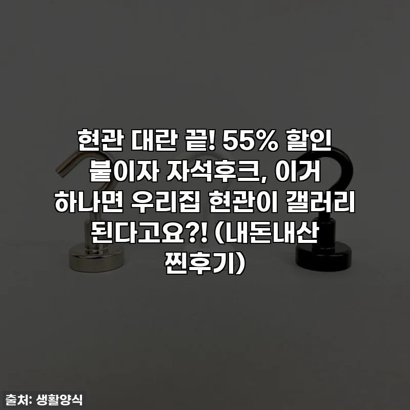 현관 대란 끝! 55% 할인 붙이자 자석후크, 이거 하나면 우리집 현관이 갤러리 된다고요?! (내돈내산 찐후기)