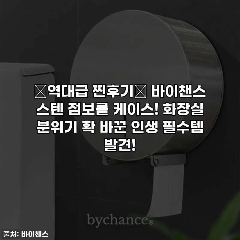 🔥역대급 찐후기🔥 바이챈스 스텐 점보롤 케이스! 화장실 분위기 확 바꾼 인생 필수템 발견!