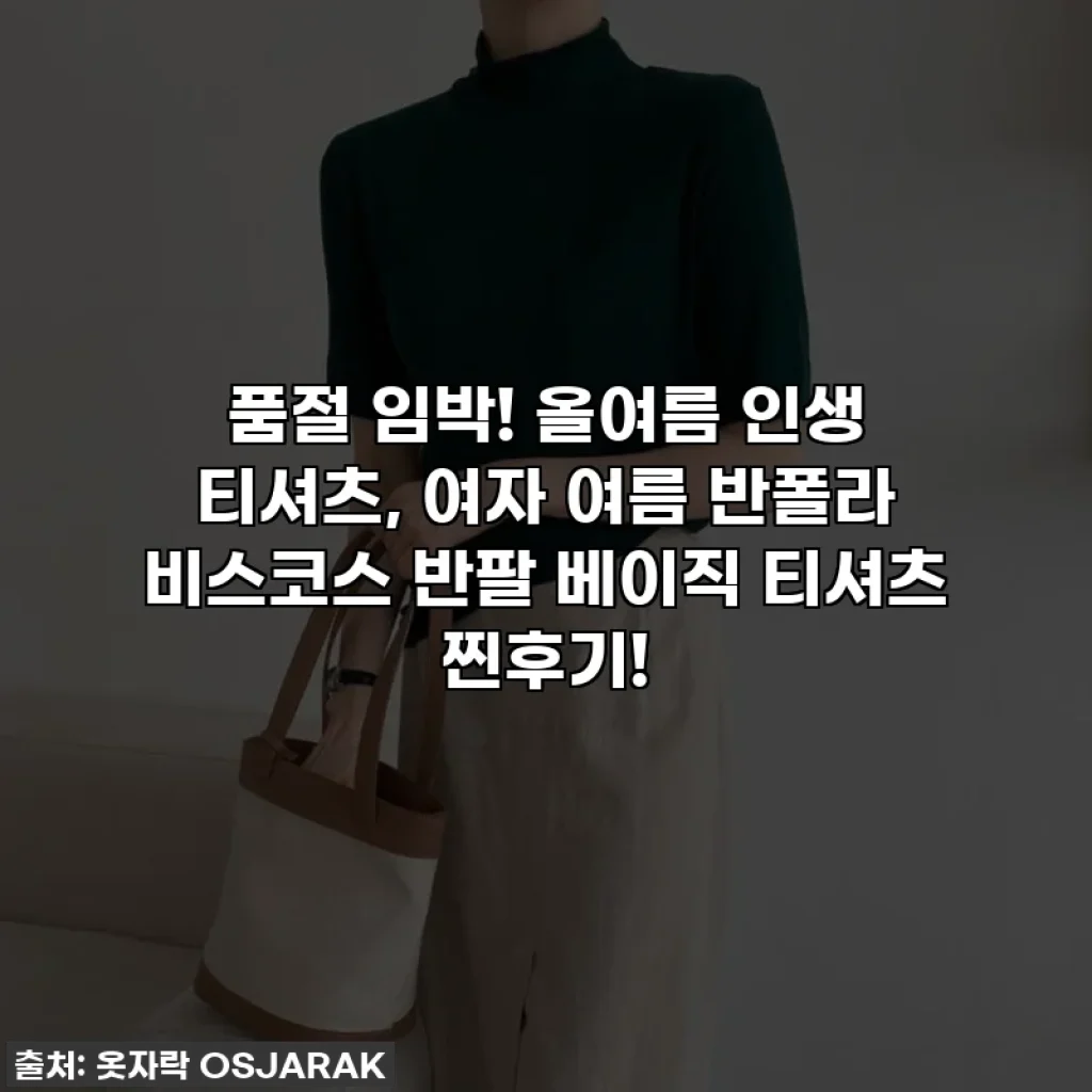 품절 임박! 올여름 인생 티셔츠, 여자 여름 반폴라 비스코스 반팔 베이직 티셔츠 찐후기!