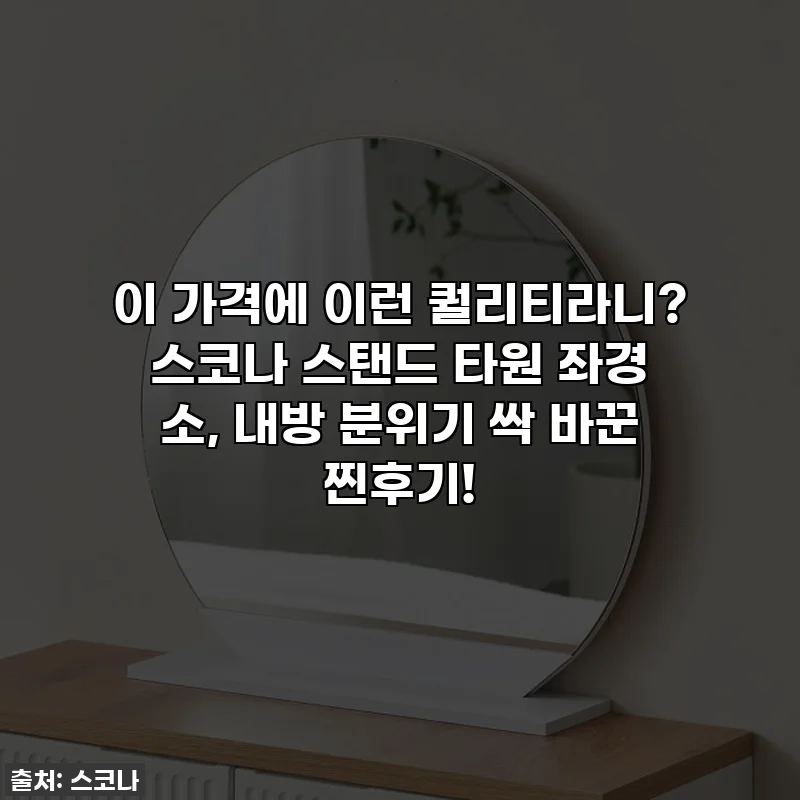 이 가격에 이런 퀄리티라니? 스코나 스탠드 타원 좌경 소, 내방 분위기 싹 바꾼 찐후기!