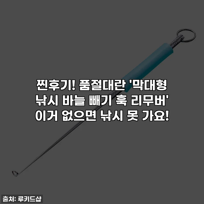 찐후기! 품절대란 '막대형 낚시 바늘 빼기 훅 리무버' 이거 없으면 낚시 못 가요!