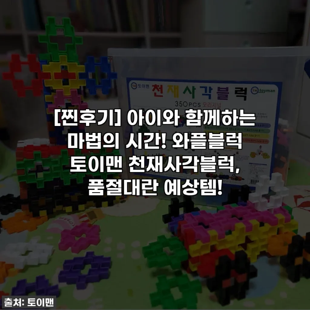 [찐후기] 아이와 함께하는 마법의 시간! 와플블럭 토이맨 천재사각블럭, 품절대란 예상템!