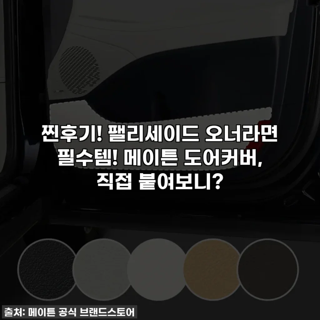 찐후기! 팰리세이드 오너라면 필수템! 메이튼 도어커버, 직접 붙여보니?