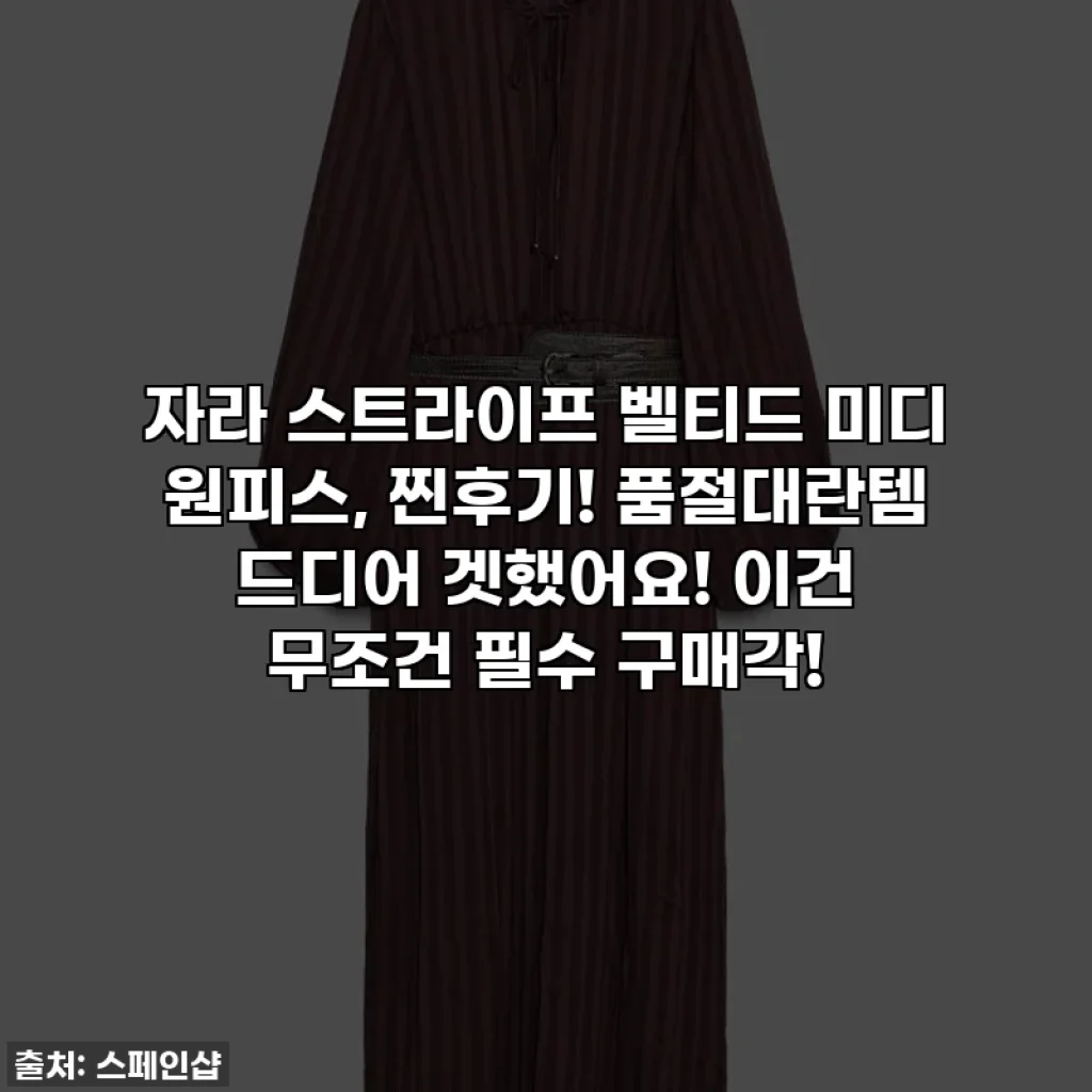 자라 스트라이프 벨티드 미디 원피스, 찐후기! 품절대란템 드디어 겟했어요! 이건 무조건 필수 구매각!