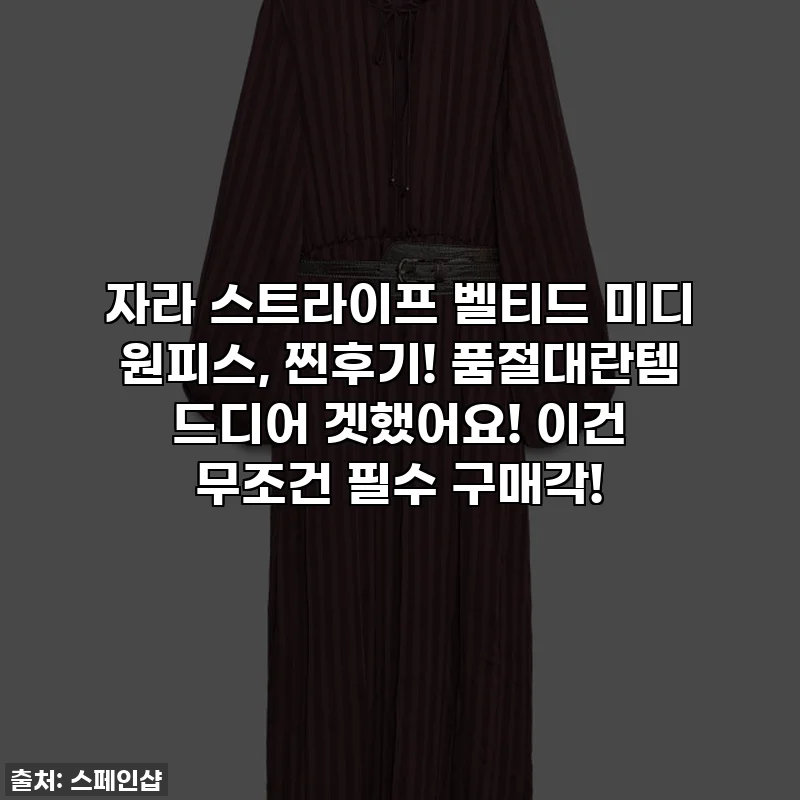 자라 스트라이프 벨티드 미디 원피스, 찐후기! 품절대란템 드디어 겟했어요! 이건 무조건 필수 구매각!