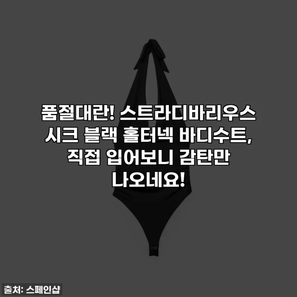 품절대란! 스트라디바리우스 시크 블랙 홀터넥 바디수트, 직접 입어보니 감탄만 나오네요!