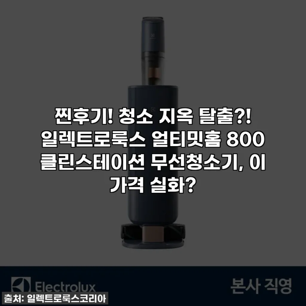 찐후기! 청소 지옥 탈출?! 일렉트로룩스 얼티밋홈 800 클린스테이션 무선청소기, 이 가격 실화?
