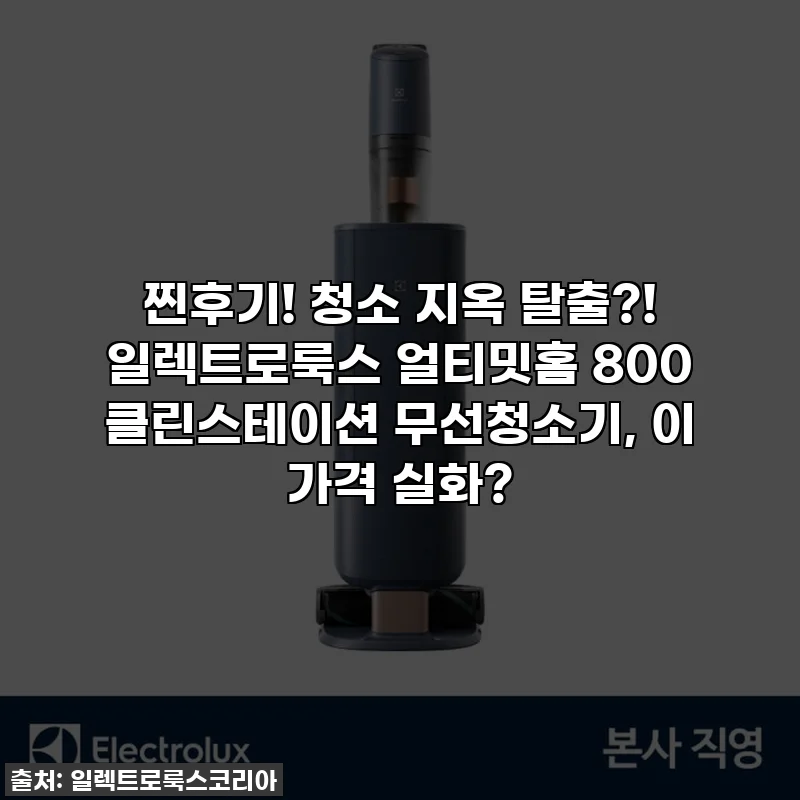 찐후기! 청소 지옥 탈출?! 일렉트로룩스 얼티밋홈 800 클린스테이션 무선청소기, 이 가격 실화?