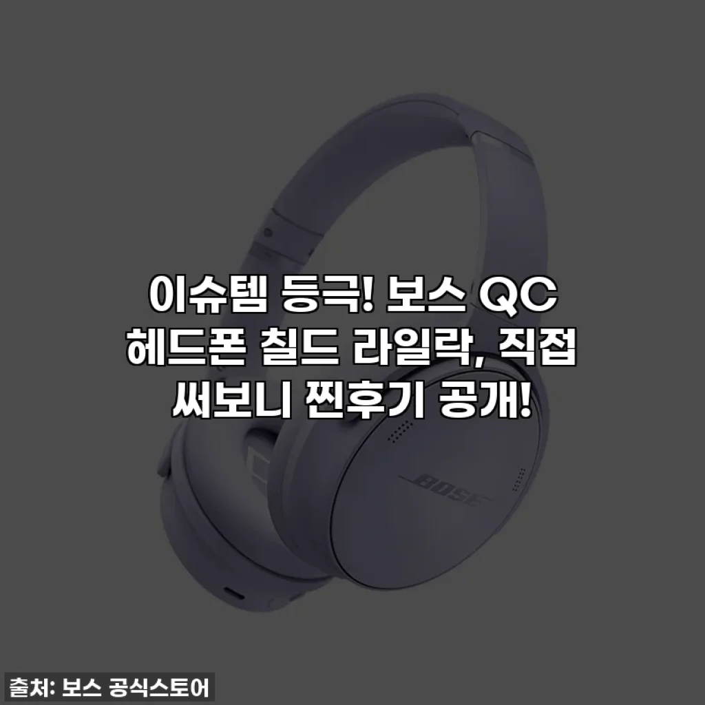 이슈템 등극! 보스 QC 헤드폰 칠드 라일락, 직접 써보니 찐후기 공개!