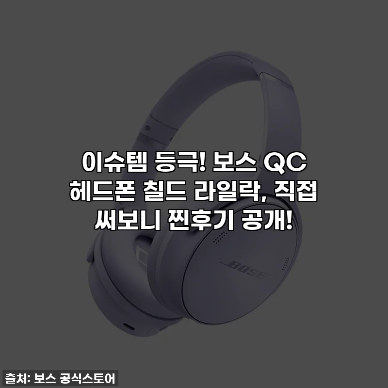 이슈템 등극! 보스 QC 헤드폰 칠드 라일락, 직접 써보니 찐후기 공개!