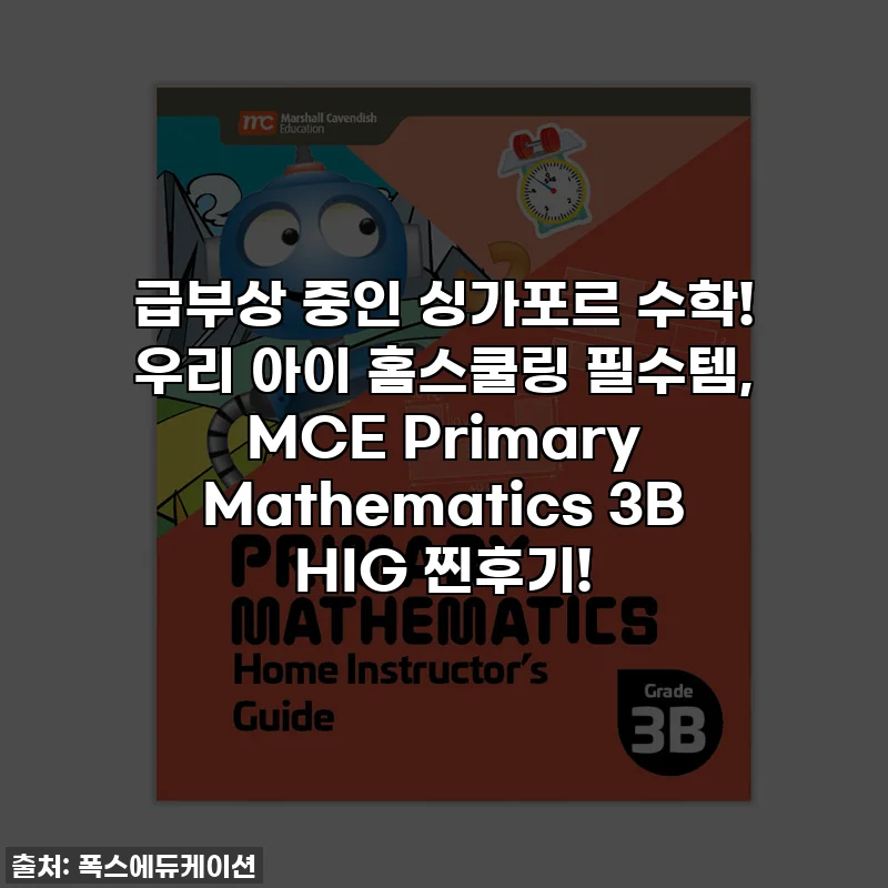 급부상 중인 싱가포르 수학! 우리 아이 홈스쿨링 필수템, MCE Primary Mathematics 3B HIG 찐후기!