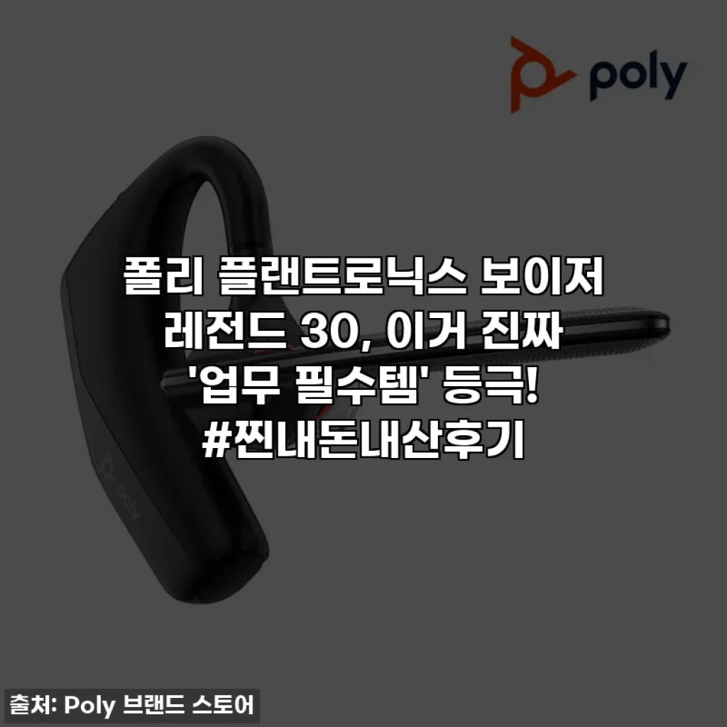 폴리 플랜트로닉스 보이저 레전드 30, 이거 진짜 '업무 필수템' 등극! #찐내돈내산후기
