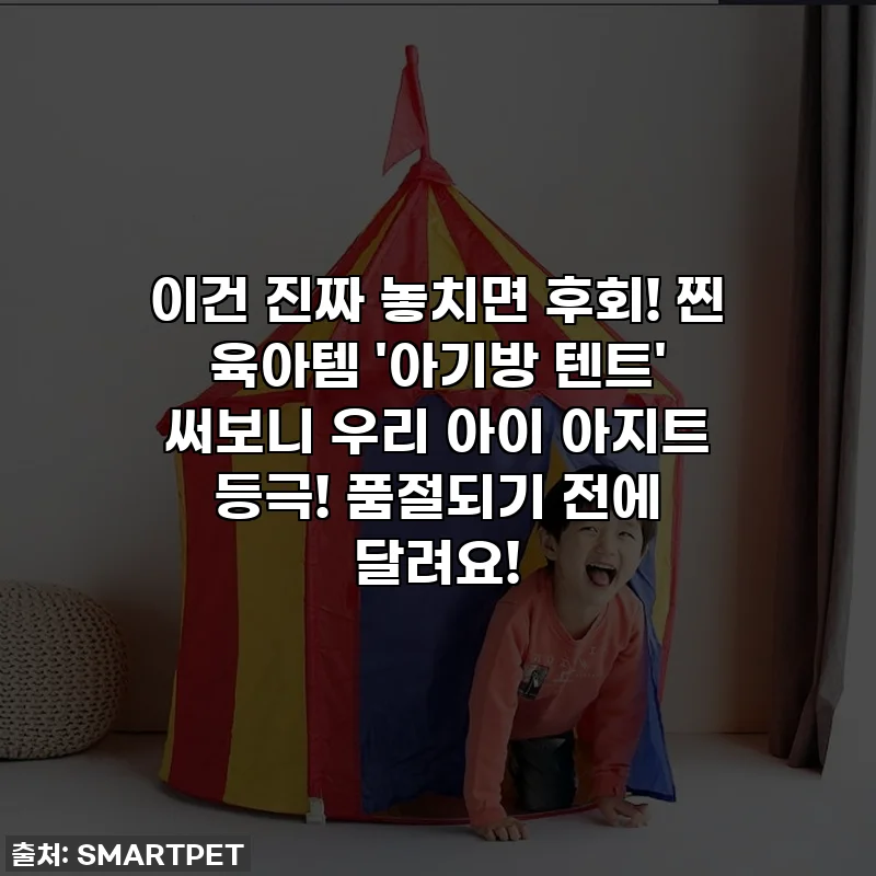 이건 진짜 놓치면 후회! 찐 육아템 '아기방 텐트' 써보니 우리 아이 아지트 등극! 품절되기 전에 달려요!