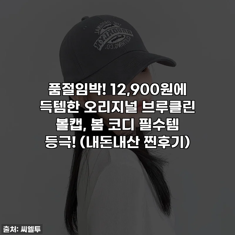 품절임박! 12,900원에 득템한 오리지널 브루클린 볼캡, 봄 코디 필수템 등극! (내돈내산 찐후기)