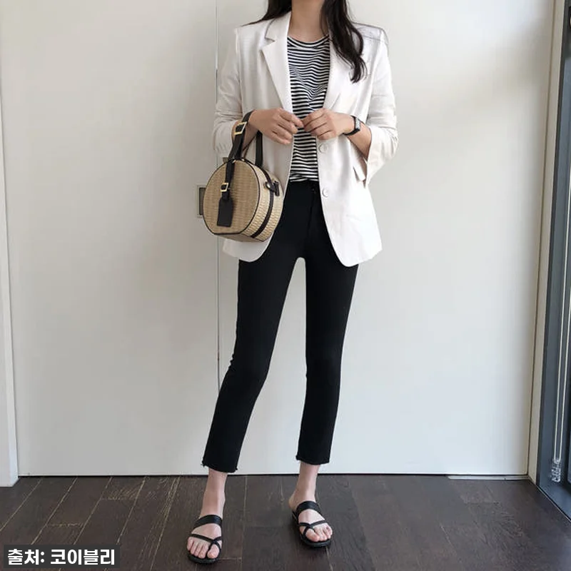 프리미엄 오버핏 여성 린넨 재킷 여자 관련 이미지 1