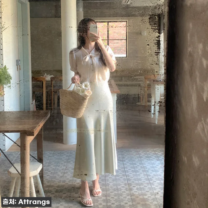 품절대란템! 치치 새틴 롱 스커트 s 관련 이미지 5