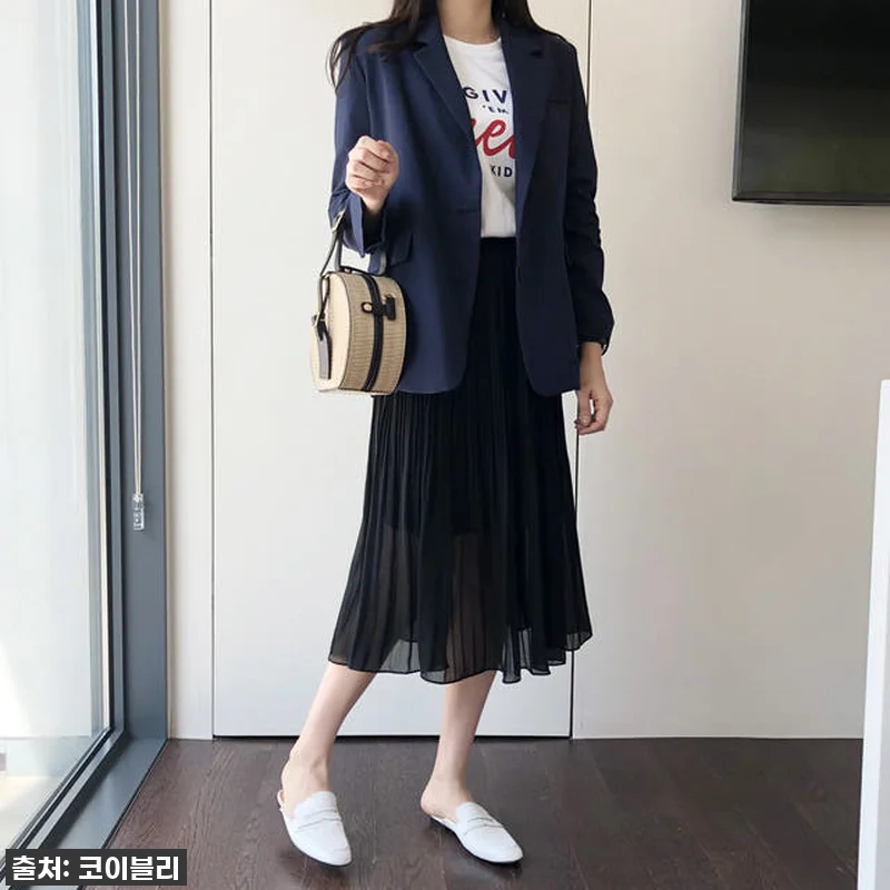 프리미엄 오버핏 여성 린넨 재킷 여자 관련 이미지 5