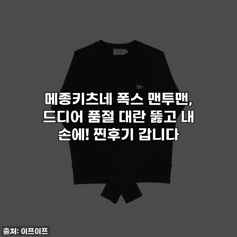 메종키츠네 폭스 맨투맨, 드디어 품절 대란 뚫고 내 손에! 찐후기 갑니다