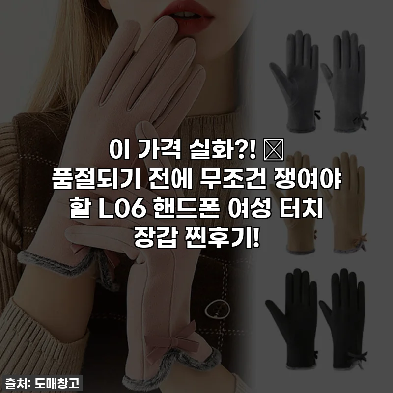 이 가격 실화?! 🔥 품절되기 전에 무조건 쟁여야 할 L06 핸드폰 여성 터치 장갑 찐후기!