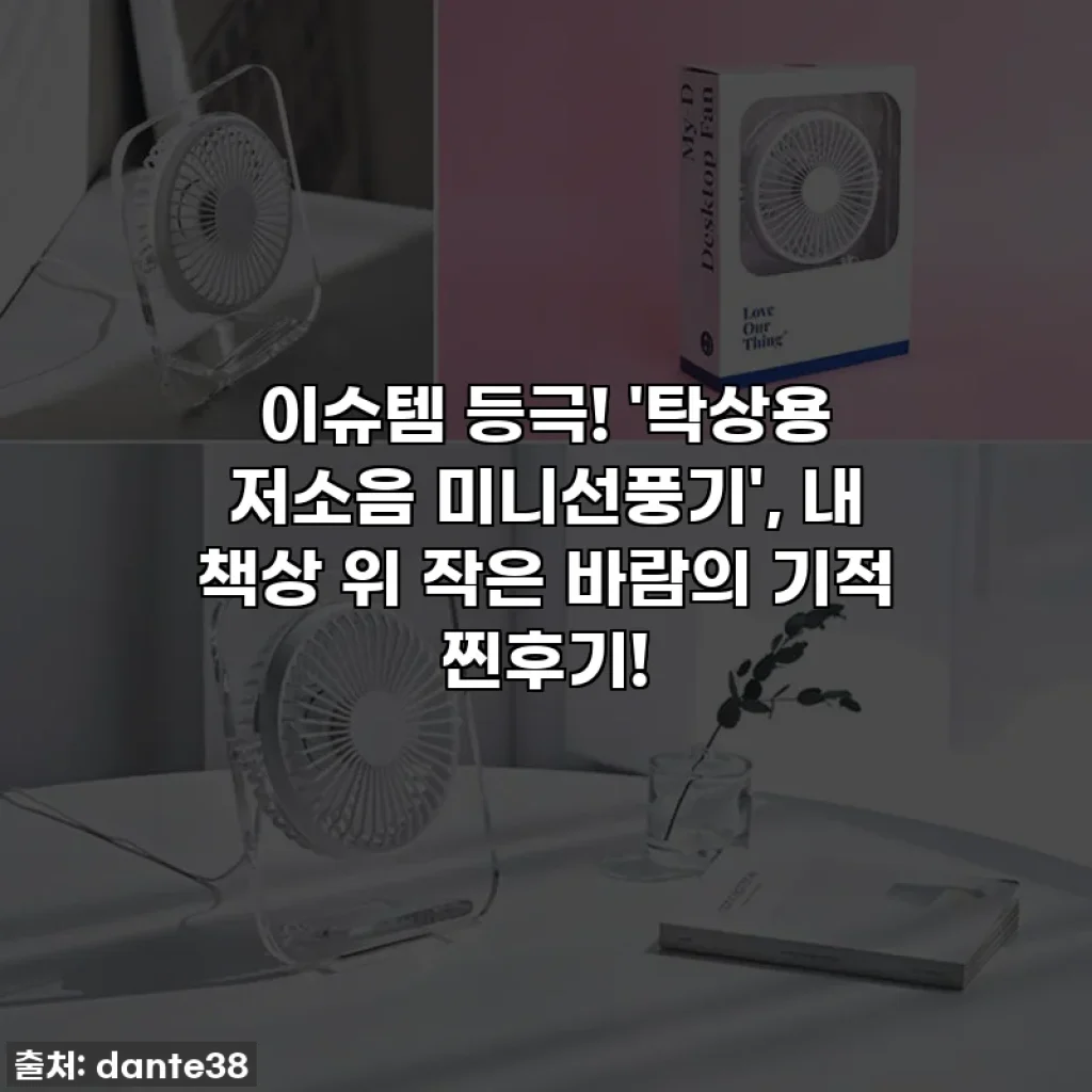 이슈템 등극! '탁상용 저소음 미니선풍기', 내 책상 위 작은 바람의 기적 찐후기!
