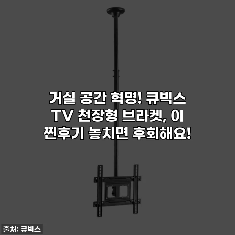 거실 공간 혁명! 큐빅스 TV 천장형 브라켓, 이 찐후기 놓치면 후회해요!
