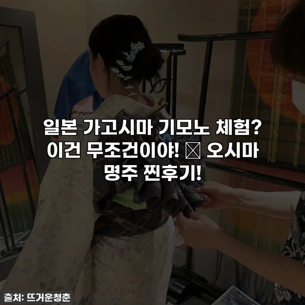 일본 가고시마 기모노 체험? 이건 무조건이야! 👘 오시마 명주 찐후기!