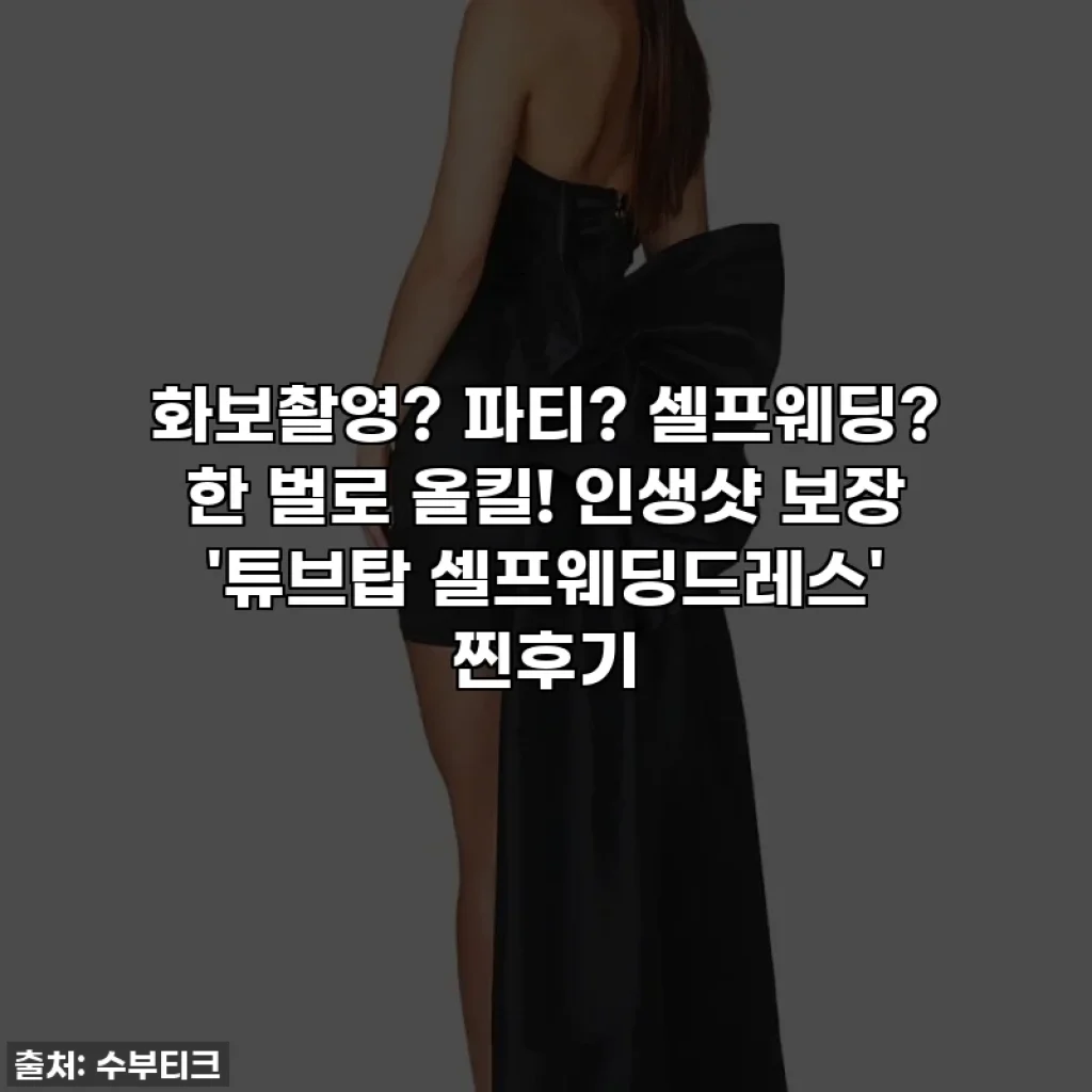 화보촬영? 파티? 셀프웨딩? 한 벌로 올킬! 인생샷 보장 '튜브탑 셀프웨딩드레스' 찐후기