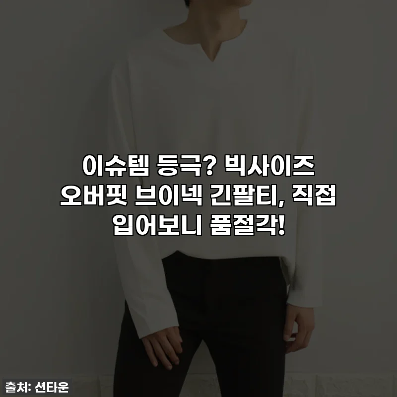 이슈템 등극? 빅사이즈 오버핏 브이넥 긴팔티, 직접 입어보니 품절각!