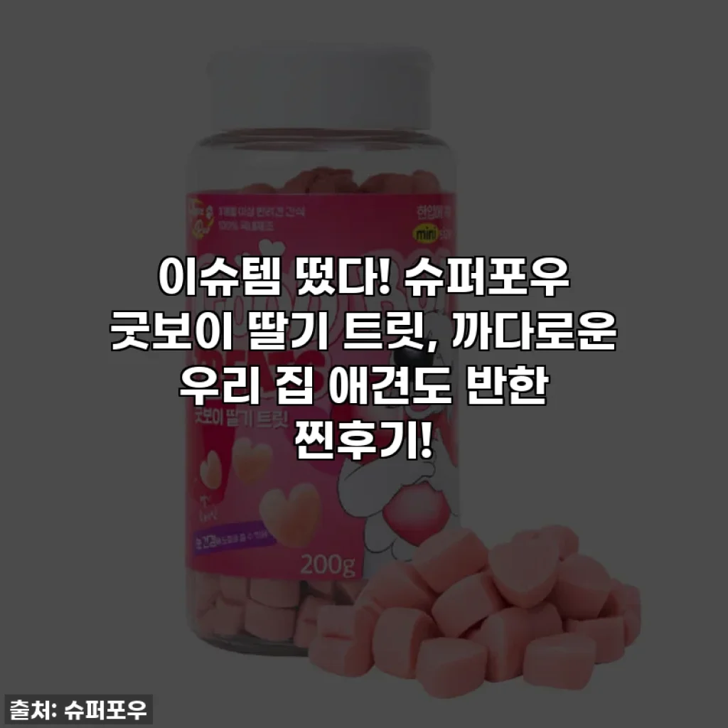 이슈템 떴다! 슈퍼포우 굿보이 딸기 트릿, 까다로운 우리 집 애견도 반한 찐후기!