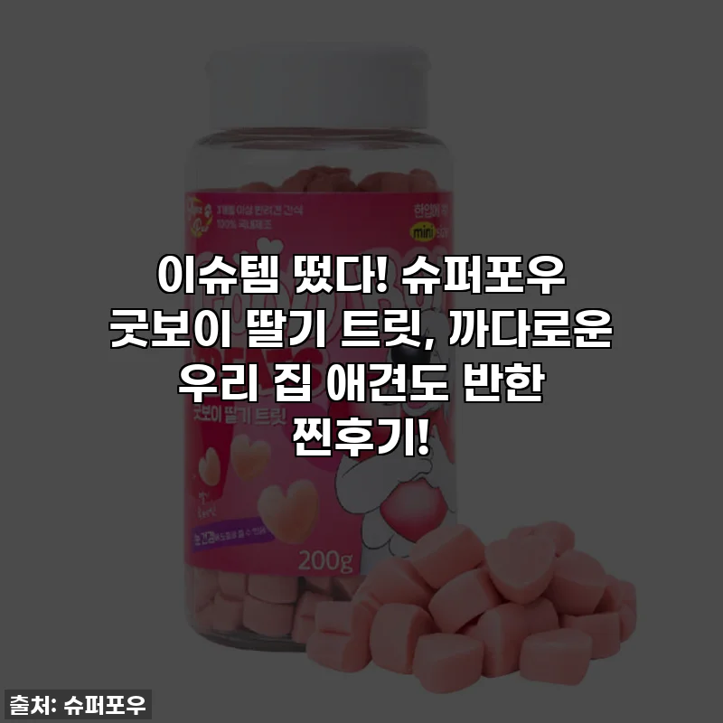 이슈템 떴다! 슈퍼포우 굿보이 딸기 트릿, 까다로운 우리 집 애견도 반한 찐후기!