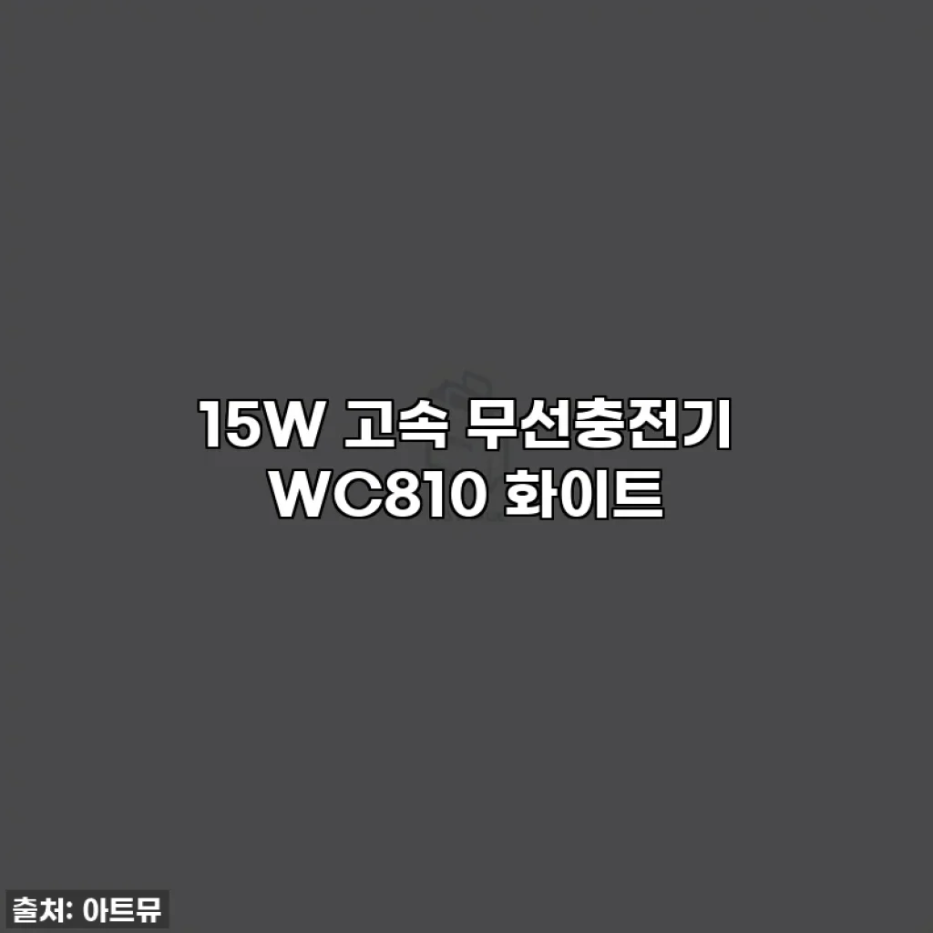 15W 고속 무선충전기 WC810 화이트