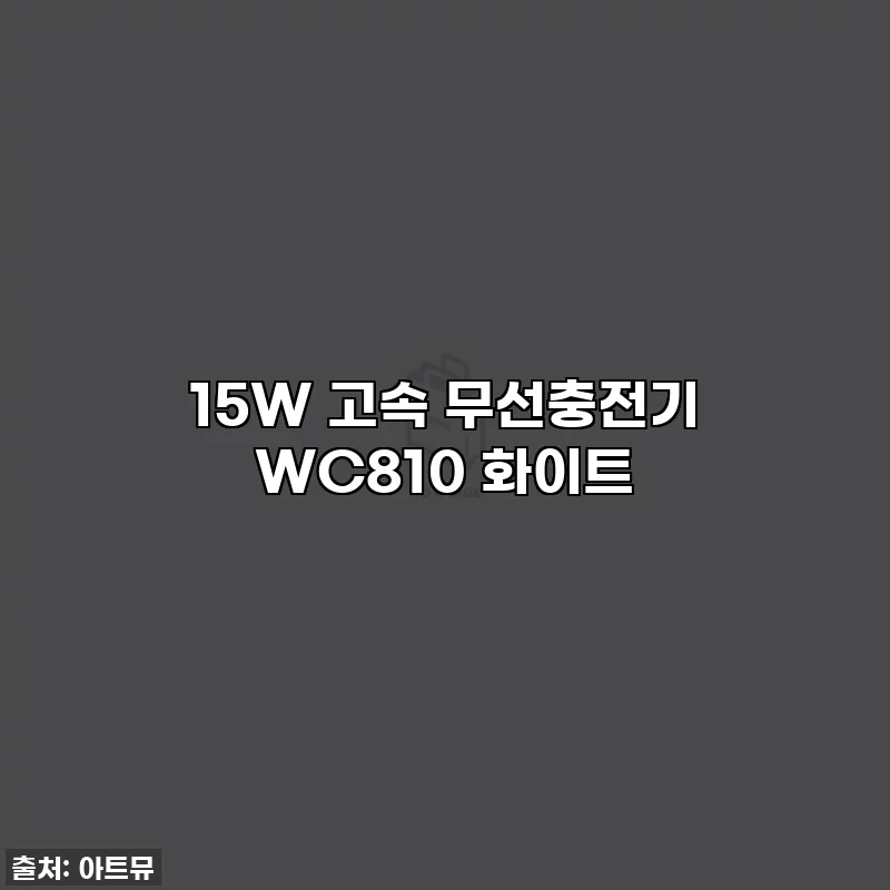 15W 고속 무선충전기 WC810 화이트