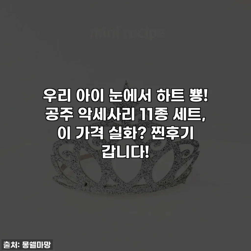 우리 아이 눈에서 하트 뿅! 공주 악세사리 11종 세트, 이 가격 실화? 찐후기 갑니다!