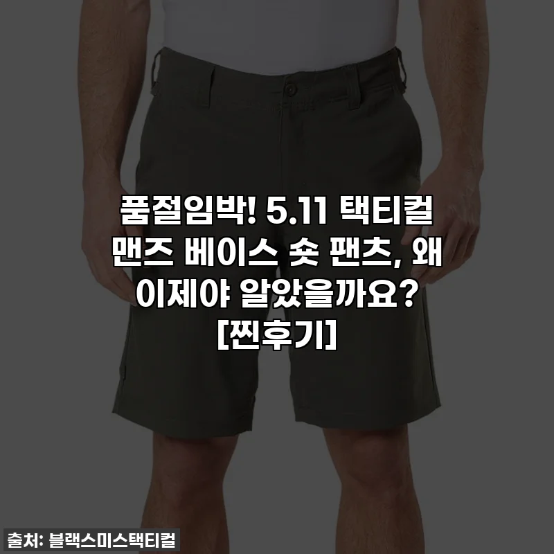 품절임박! 5.11 택티컬 맨즈 베이스 숏 팬츠, 왜 이제야 알았을까요? [찐후기]
