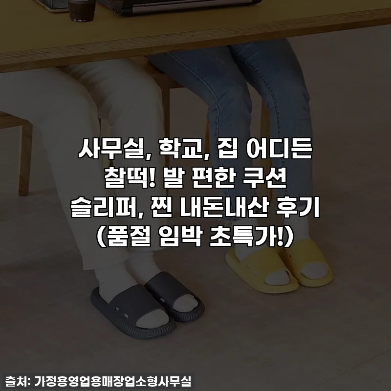 사무실, 학교, 집 어디든 찰떡! 발 편한 쿠션 슬리퍼, 찐 내돈내산 후기 (품절 임박 초특가!)