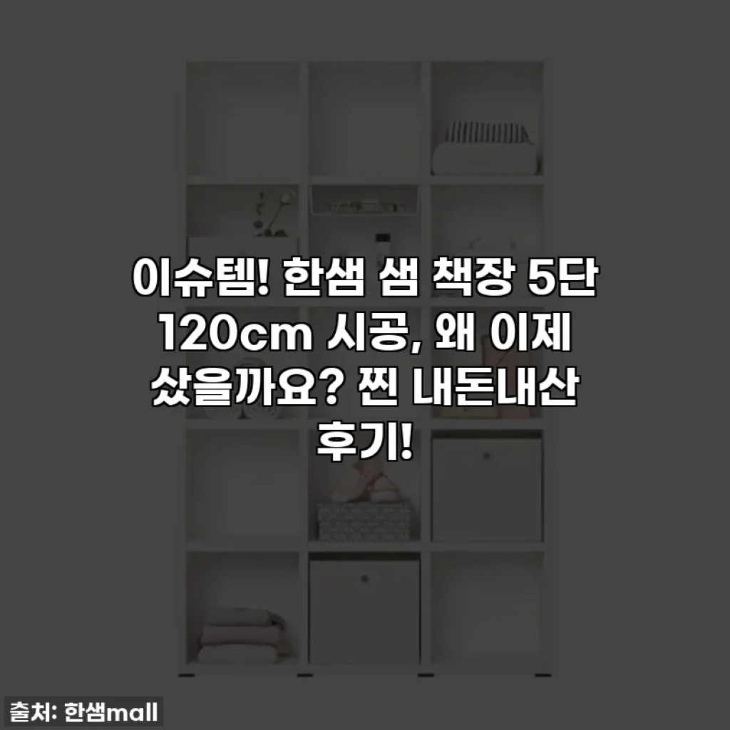 이슈템! 한샘 샘 책장 5단 120cm 시공, 왜 이제 샀을까요? 찐 내돈내산 후기!
