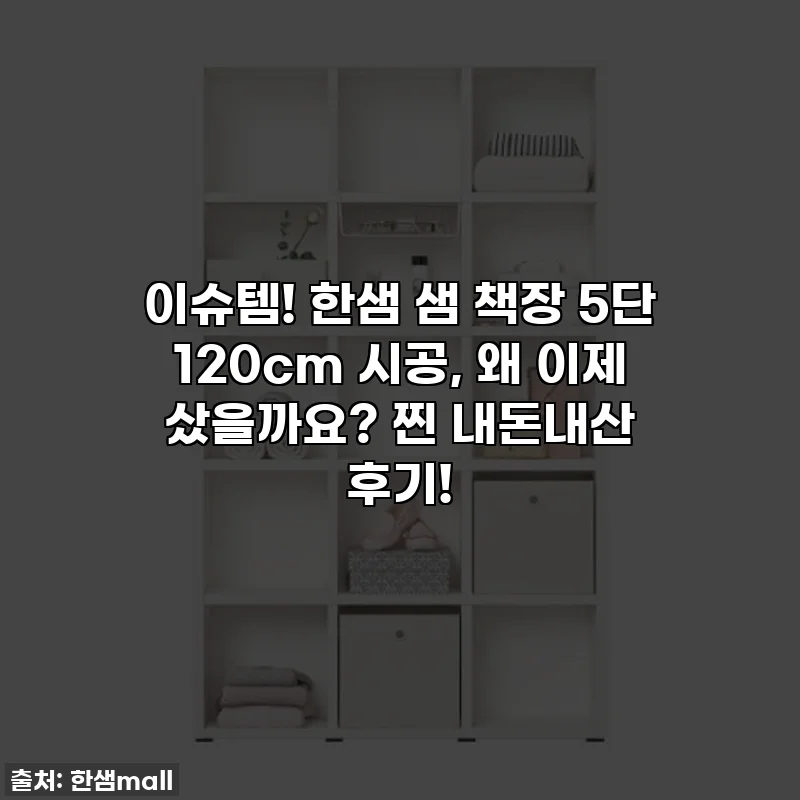 이슈템! 한샘 샘 책장 5단 120cm 시공, 왜 이제 샀을까요? 찐 내돈내산 후기!