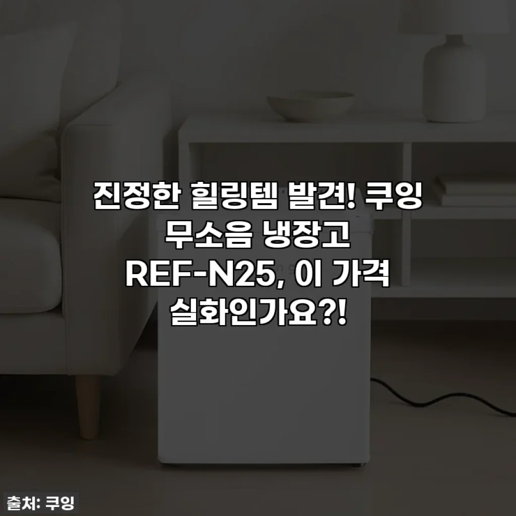 진정한 힐링템 발견! 쿠잉 무소음 냉장고 REF-N25, 이 가격 실화인가요?!